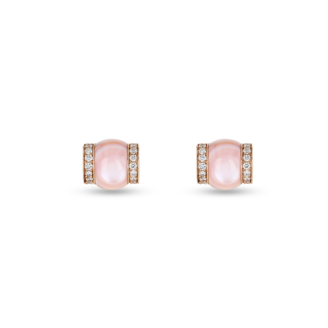 CERITH STUDS - PINK MOTHER OF PEARL - Noora Shawqi - Diamond Jewellery - The Maldives