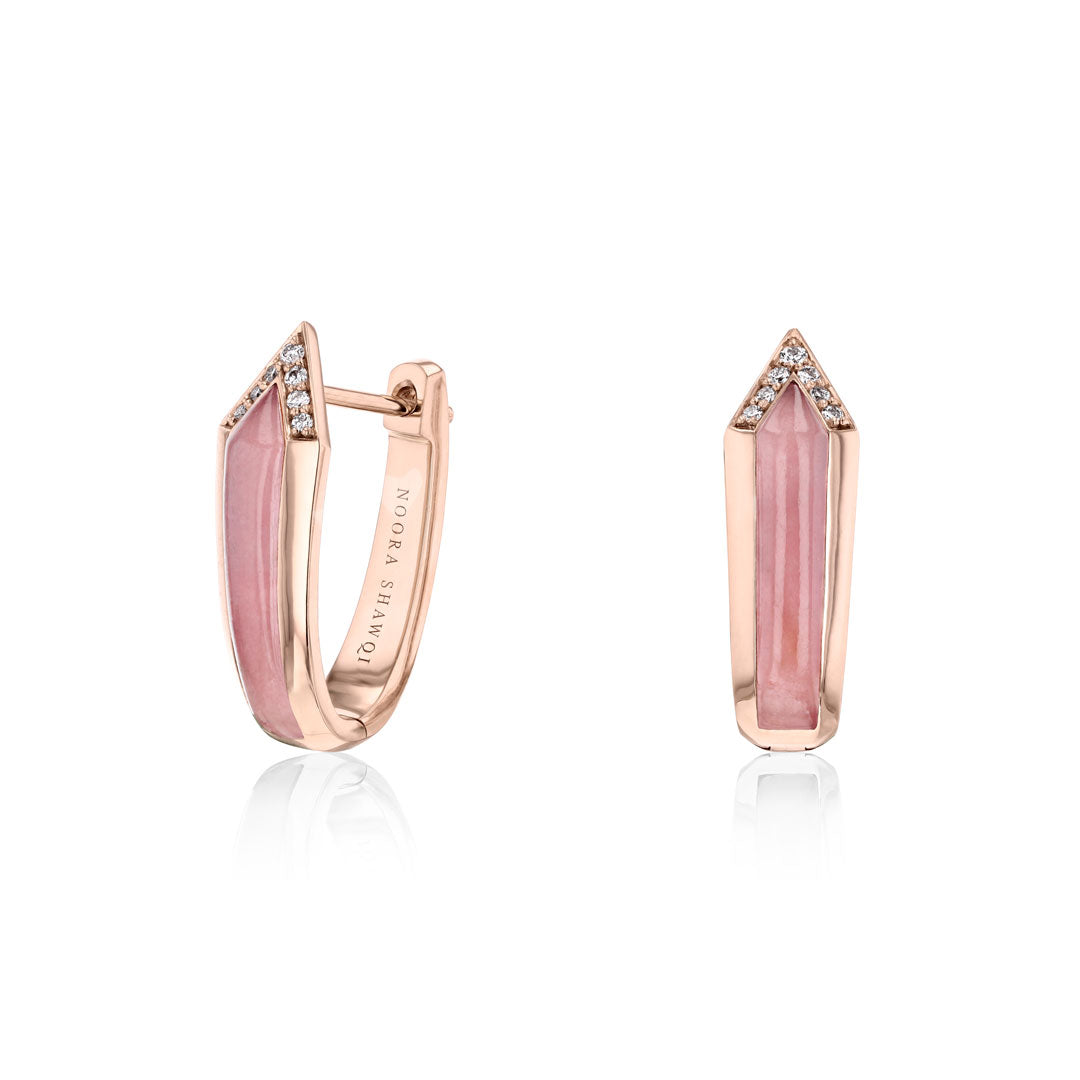 JUNONIA HOOPS - PINK MOTHER OF PEARL