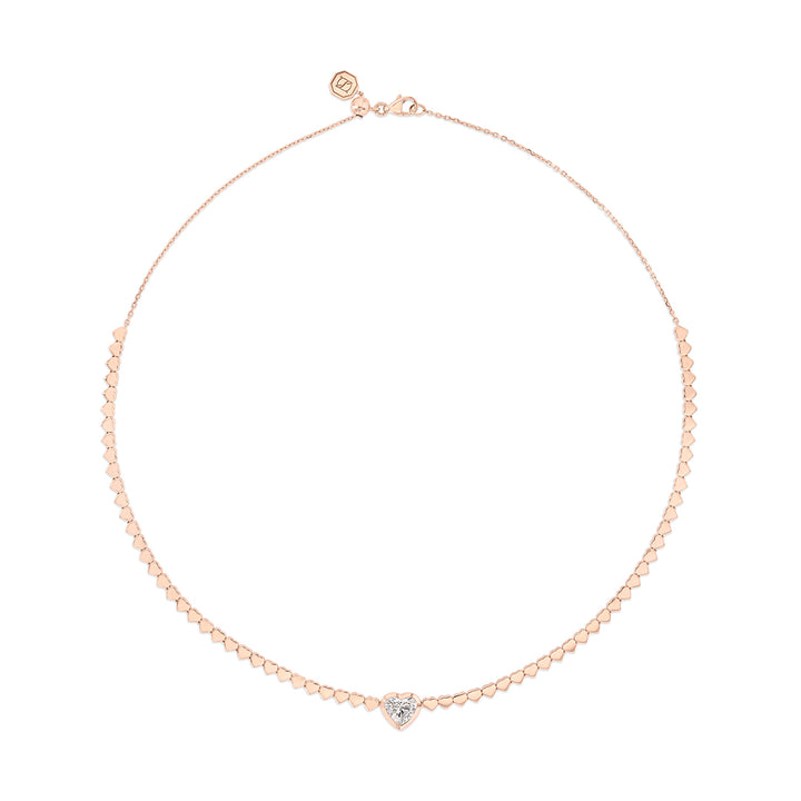 LIT NECKLACE SOLITAIRE DIAMOND - ROSE GOLD