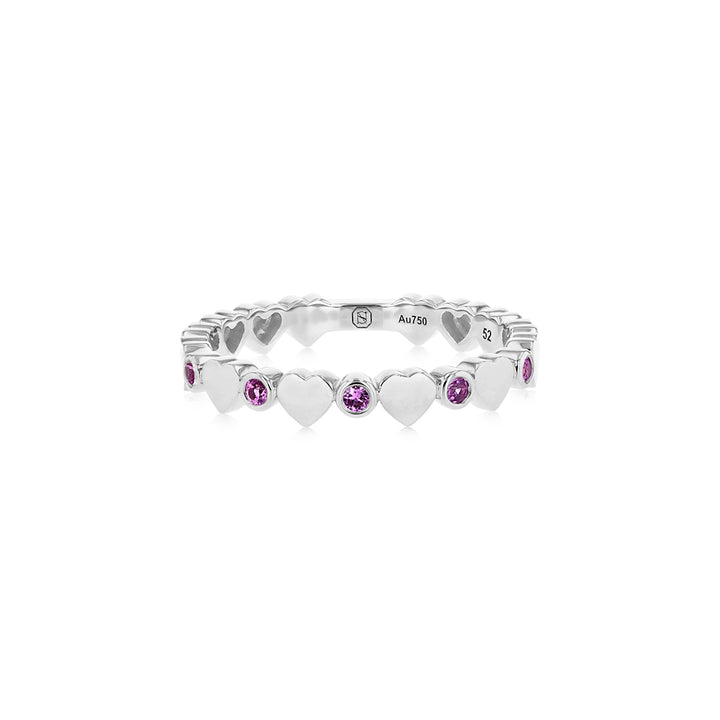 LIT RING - PINK SAPPHIRE - WHITE GOLD