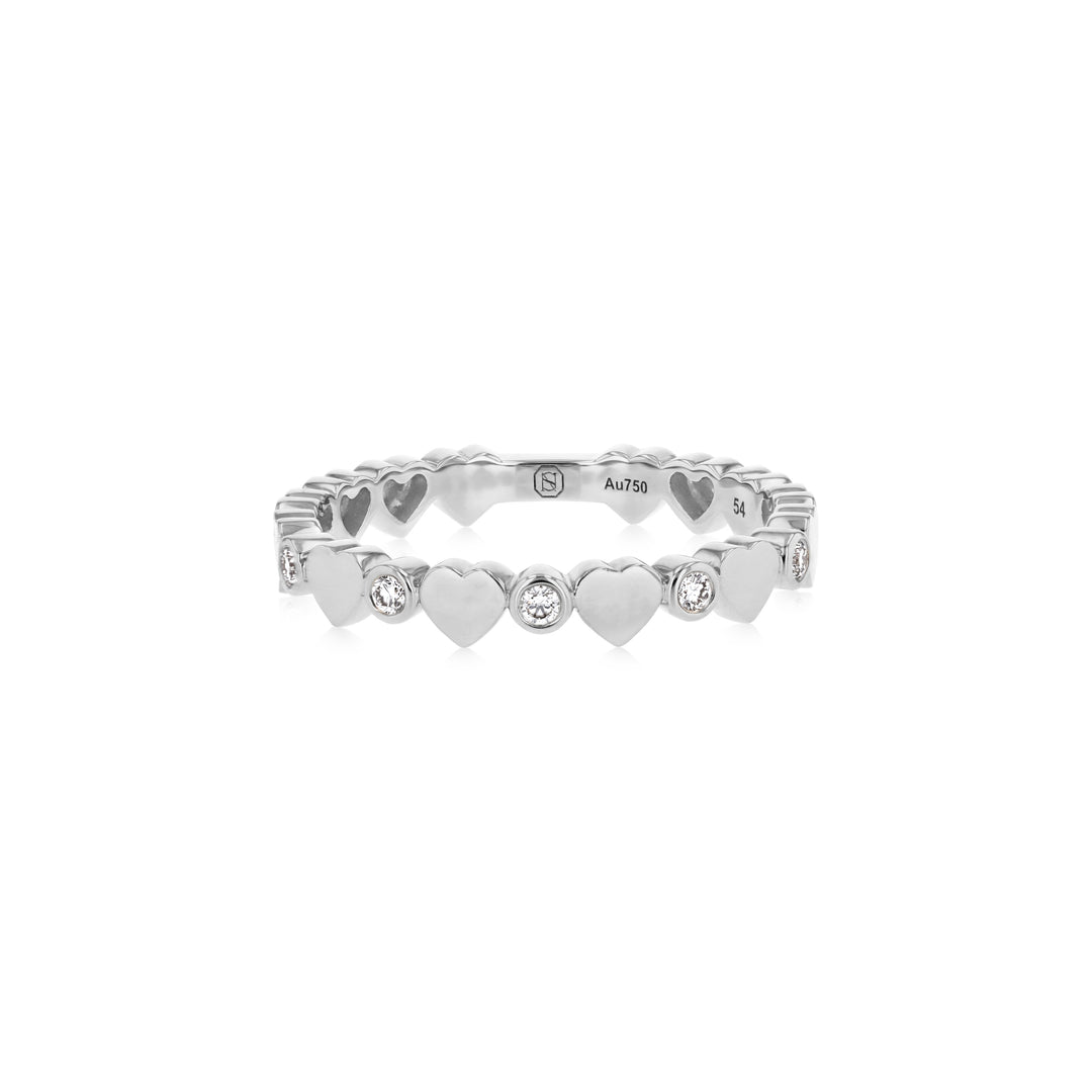 LIT RING - DIAMONDS - WHITE GOLD