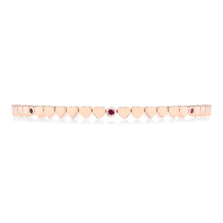LIT BRACELET - RUBY - ROSE GOLD