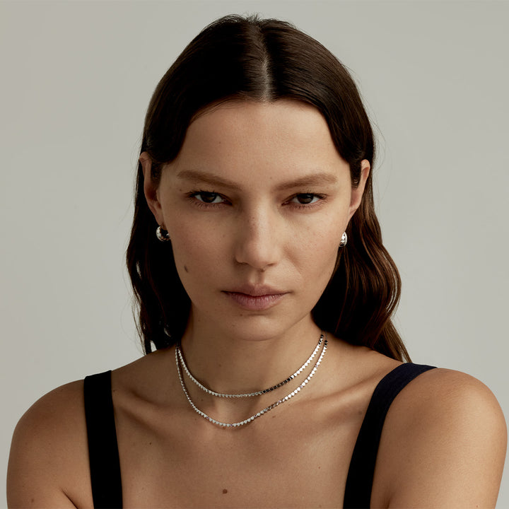 LIT NECKLACE - DIAMONDS - WHITE GOLD