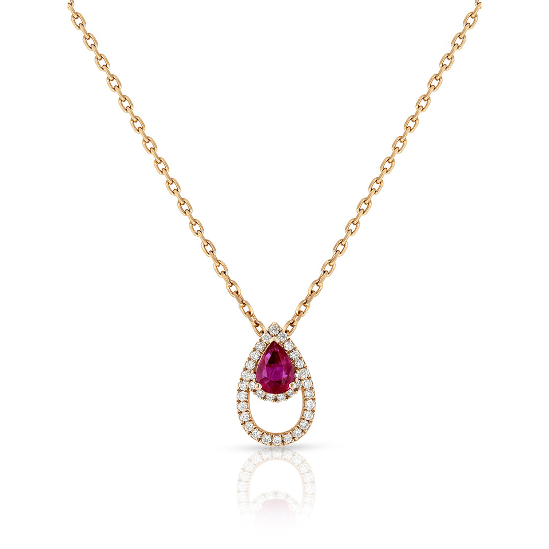 LANKA PENDANT-RUBY - Noora Shawqi - Diamond Jewellery - Ceylon