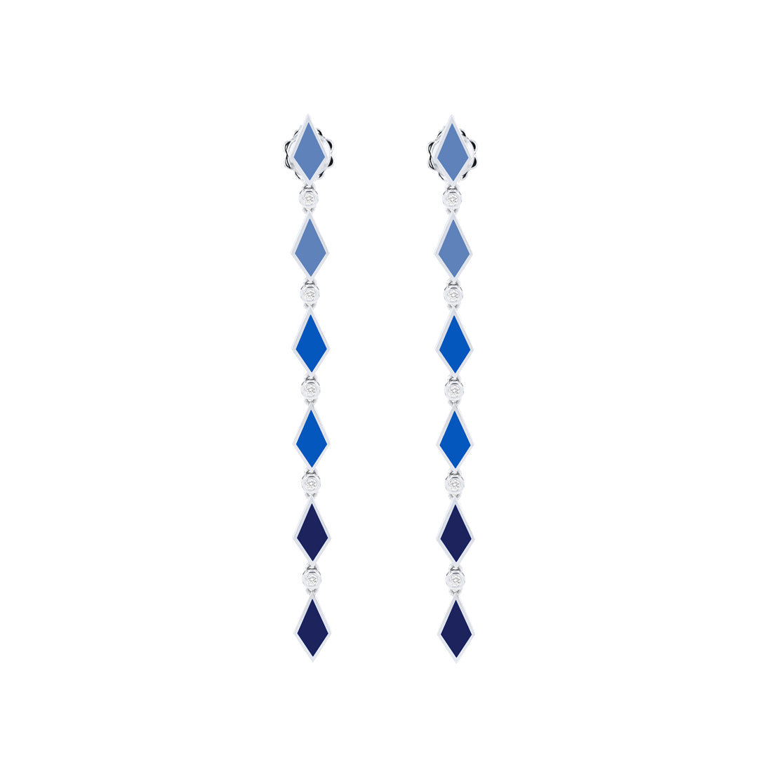 BLUE OMBRE EARRINGS - Noora Shawqi - Diamond Jewellery - Morocco