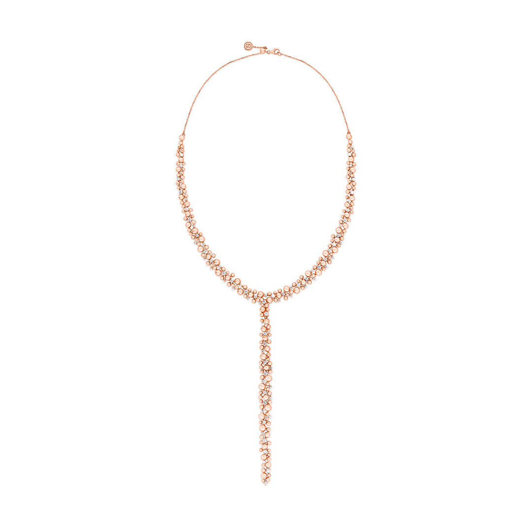 SHIBUYA NECKLACE INCLUDING LONG DROP - ROSE - Noora Shawqi - Diamond Jewellery - Japan