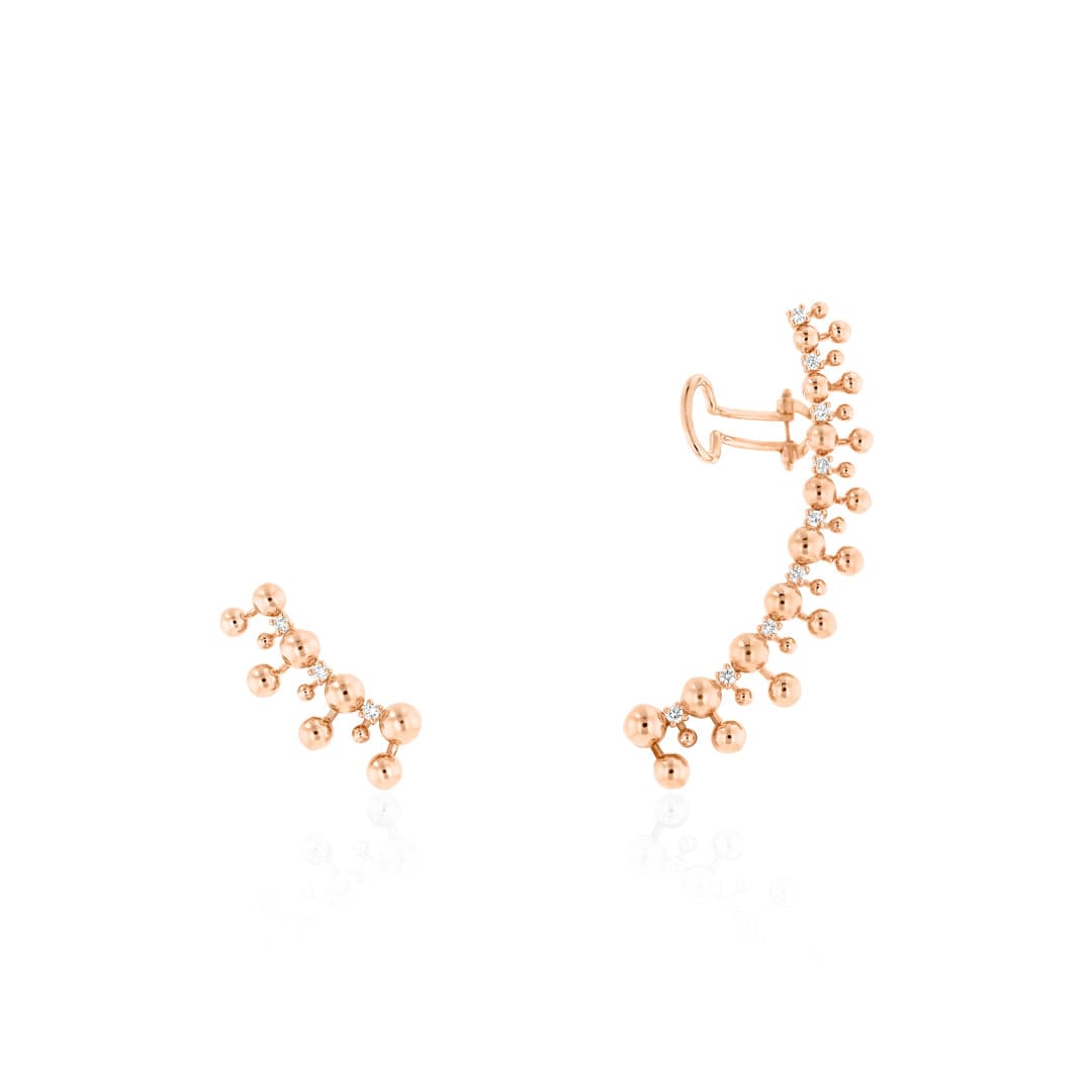 AKARI CLIMBER SET - ROSE GOLD - Noora Shawqi - Diamond Jewellery - Japan