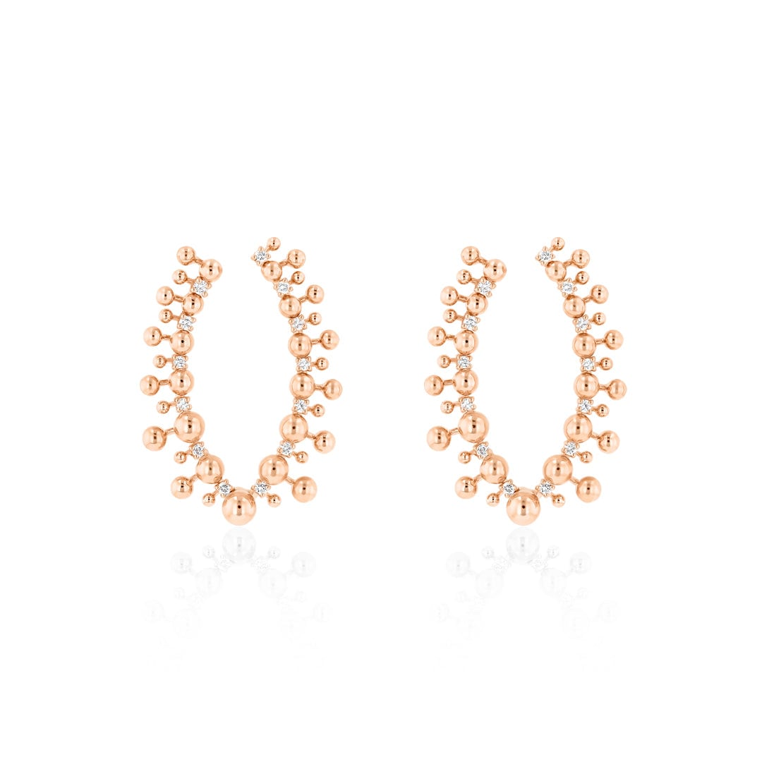 AKARI EARRINGS - ROSE GOLD - Noora Shawqi - Diamond Jewellery - Japan