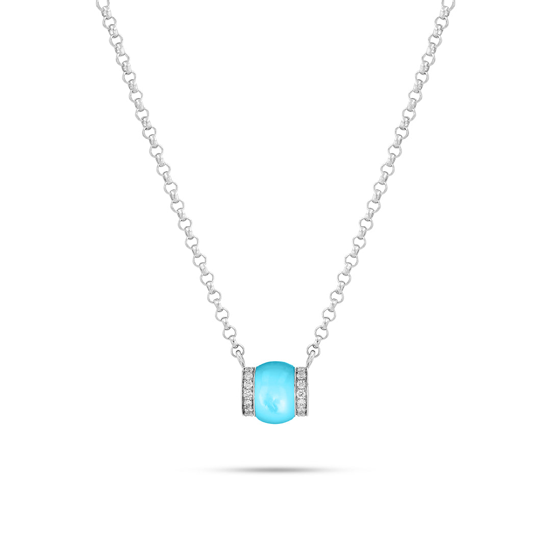 BABY CERITH PENDANT - TURQUOISE - Noora Shawqi - Diamond Jewellery - The Maldives