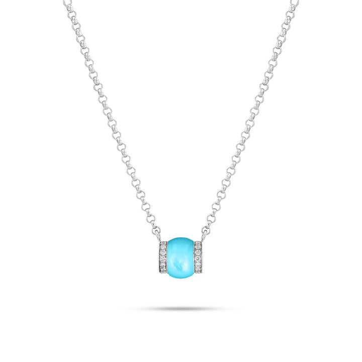 BABY CERITH PENDANT - TURQUOISE - Noora Shawqi - Diamond Jewellery - The Maldives