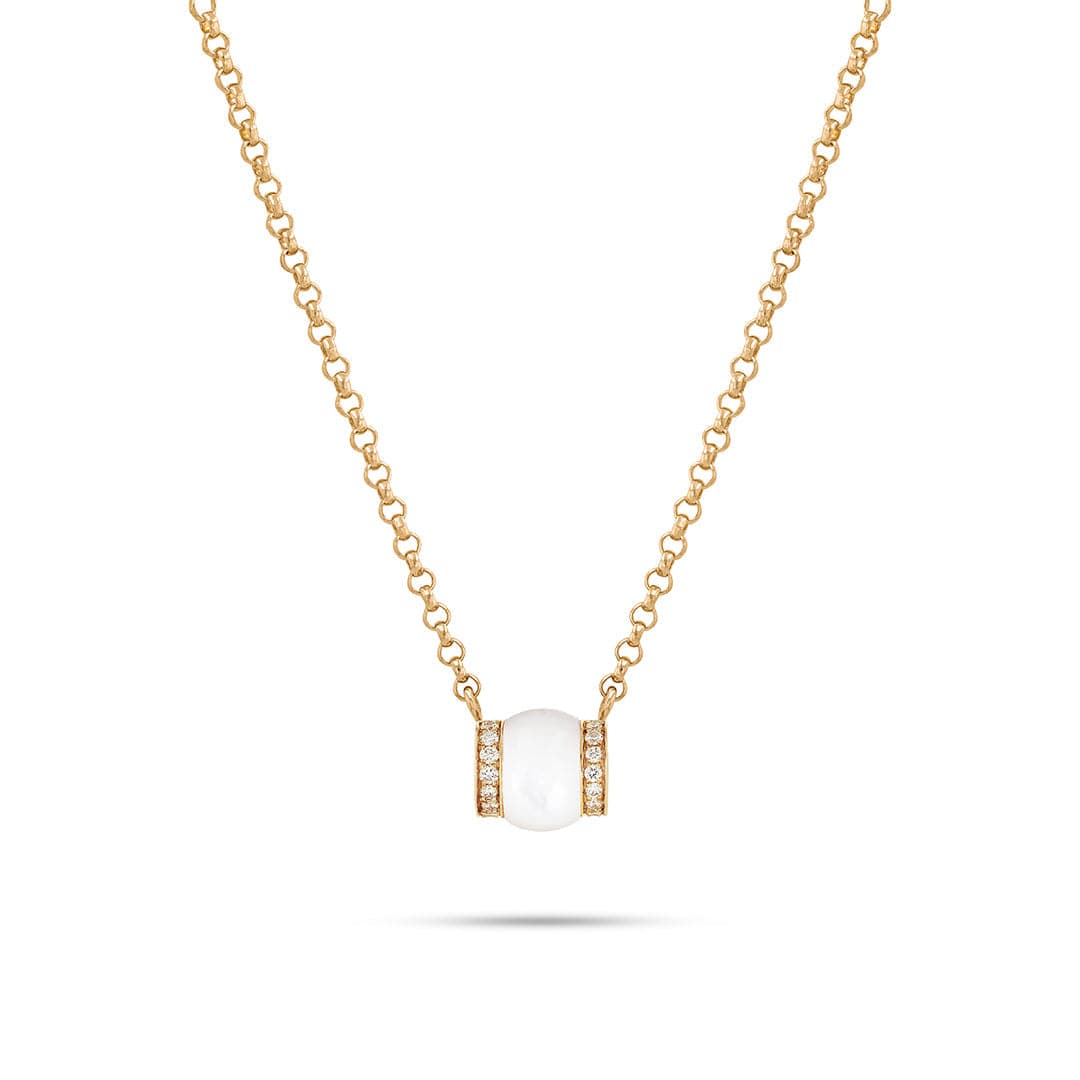 BABY CERITH PENDANT - WHITE MOTHER OF PEARL - Noora Shawqi - Diamond Jewellery - The Maldives