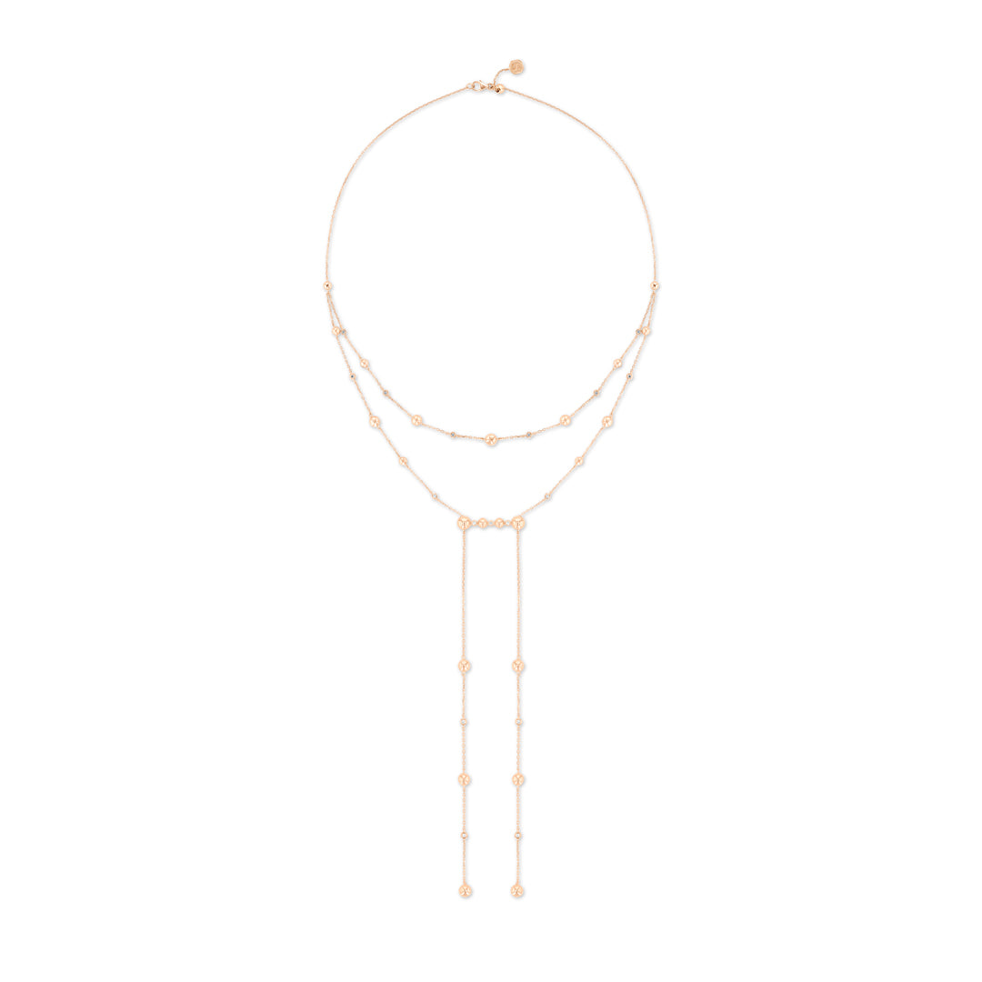 ENISHI DOUBLE NECKLACE - ROSE GOLD - Noora Shawqi - Diamond Jewellery - Japan
