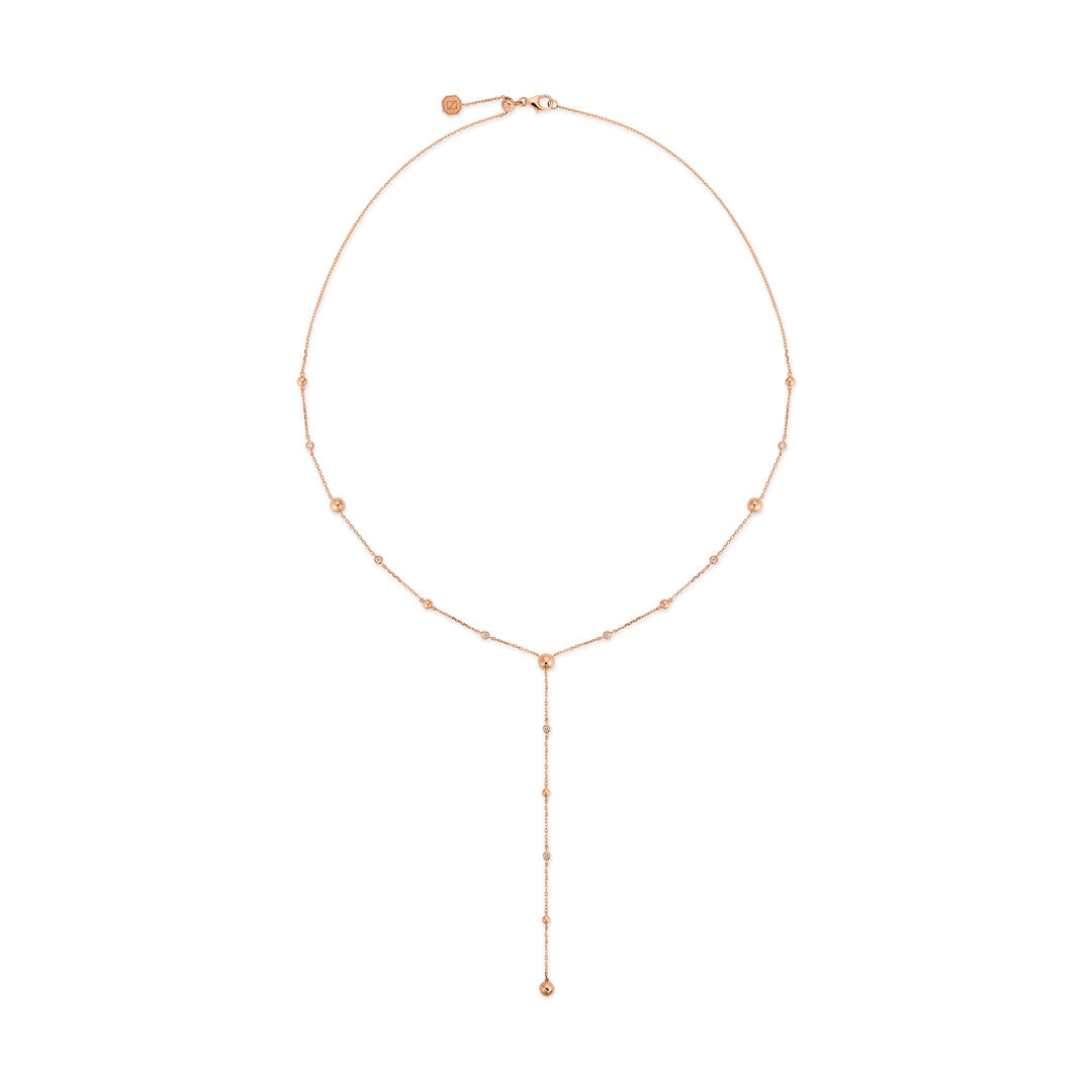ENISHI LARIAT - ROSE GOLD - Noora Shawqi - Diamond Jewellery - Japan