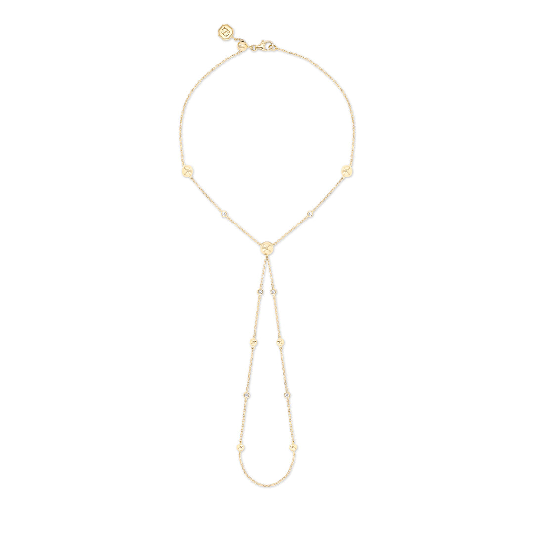 ENISHI OPEN HAND CHAIN - YELLOW GOLD - Noora Shawqi - Diamond Jewellery - Japan