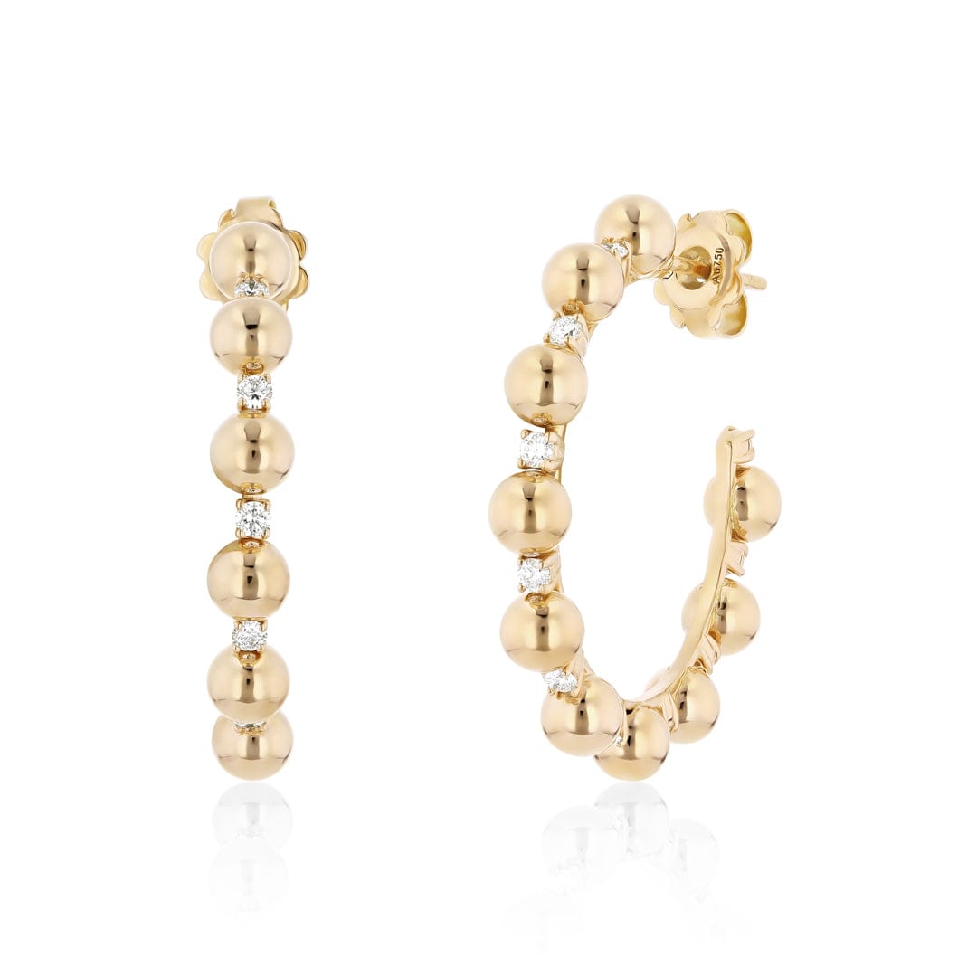 GIFU HOOPS LARGE - YELLOW - Noora Shawqi - Diamond Jewellery - Japan