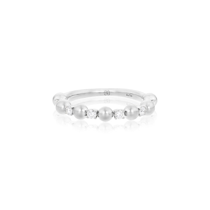 GIFU RING SMALL -  WHITE - Noora Shawqi - Diamond Jewellery - Japan