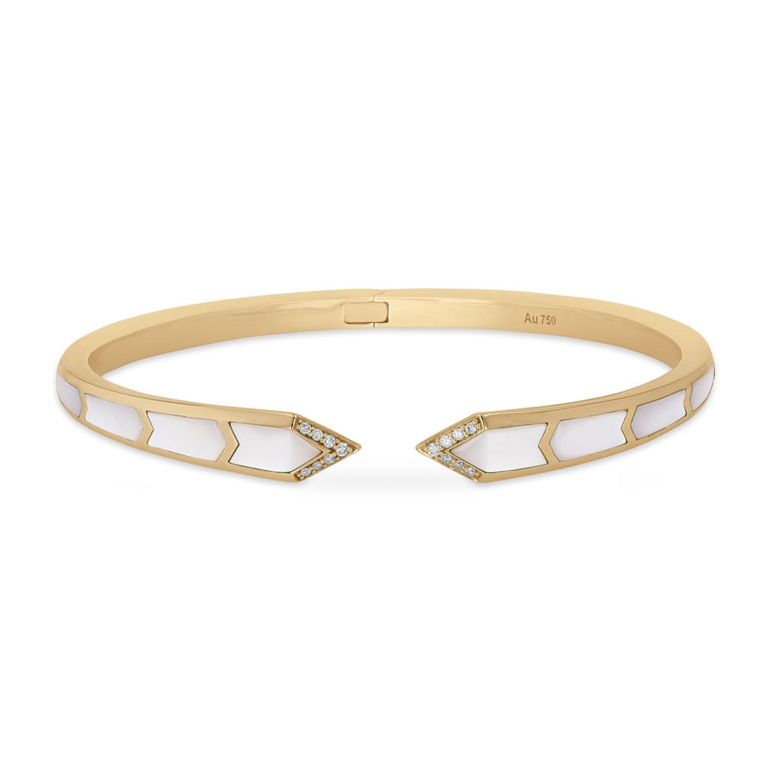 JUNONIA BRACELET - WHITE MOTHER OF PEARL - Noora Shawqi - Diamond Jewellery - The Maldives