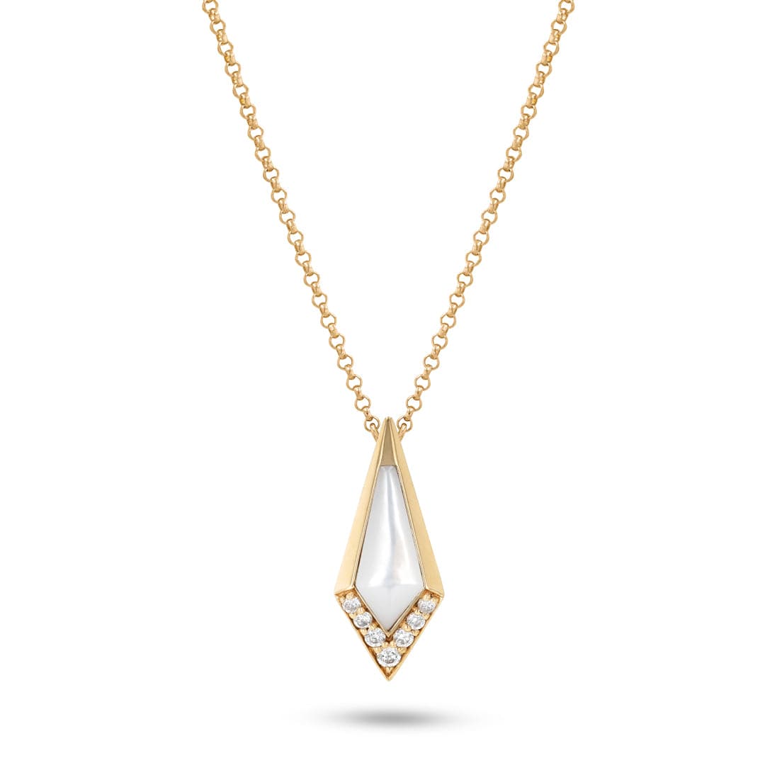 JUNONIA PENDANT - WHITE MOTHER OF PEARL - Noora Shawqi - Diamond Jewellery - The Maldives