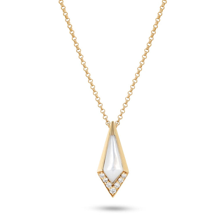 JUNONIA PENDANT - WHITE MOTHER OF PEARL - Noora Shawqi - Diamond Jewellery - The Maldives