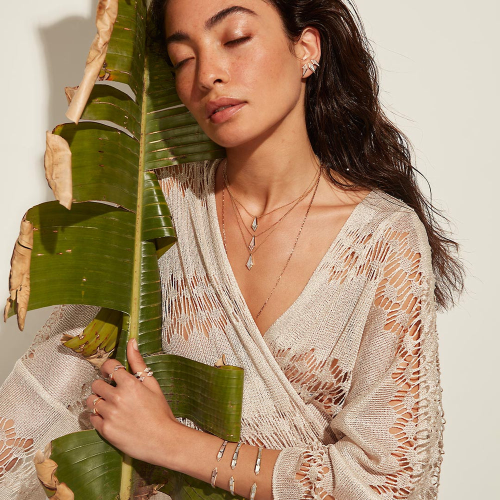 JUNONIA PENDANT - WHITE MOTHER OF PEARL - Noora Shawqi - Diamond Jewellery - The Maldives