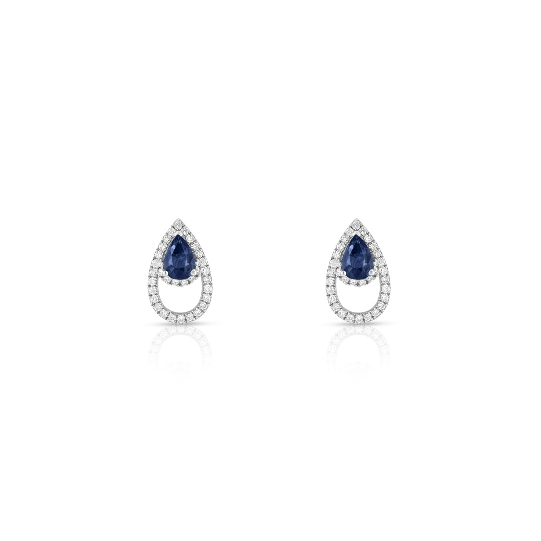 LANKA EARRINGS-SAPPHIRE - Noora Shawqi - Diamond Jewellery - Ceylon