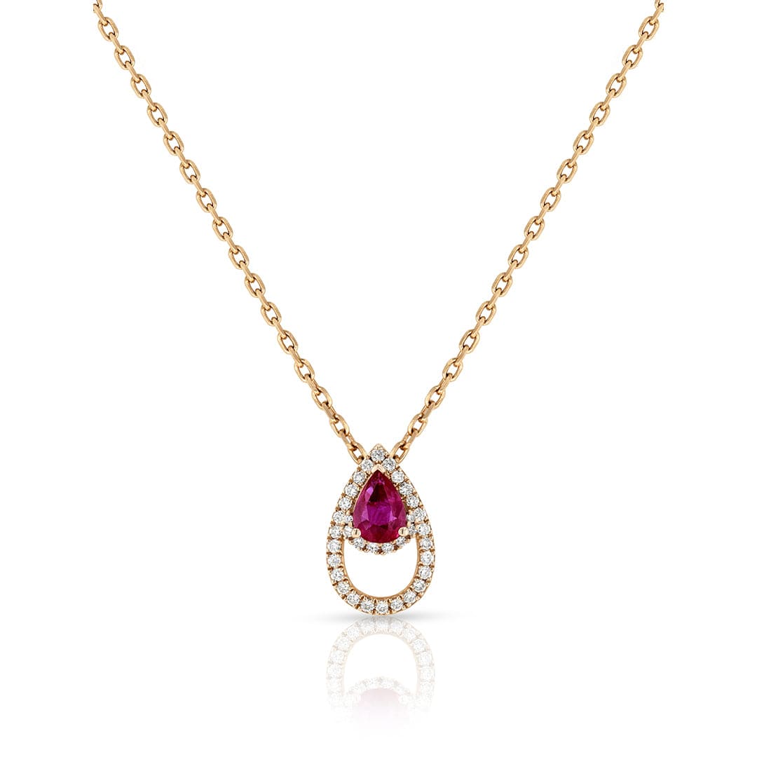 LANKA PENDANT-RUBY - Noora Shawqi - Diamond Jewellery - Ceylon