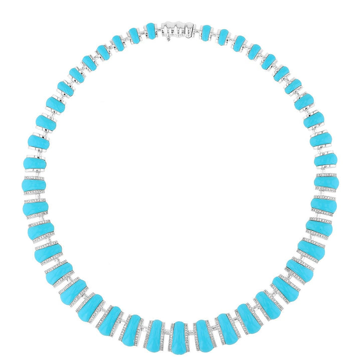 MALDIVIAN NECKLACE - TURQUOISE - Noora Shawqi - Diamond Jewellery - The Maldives