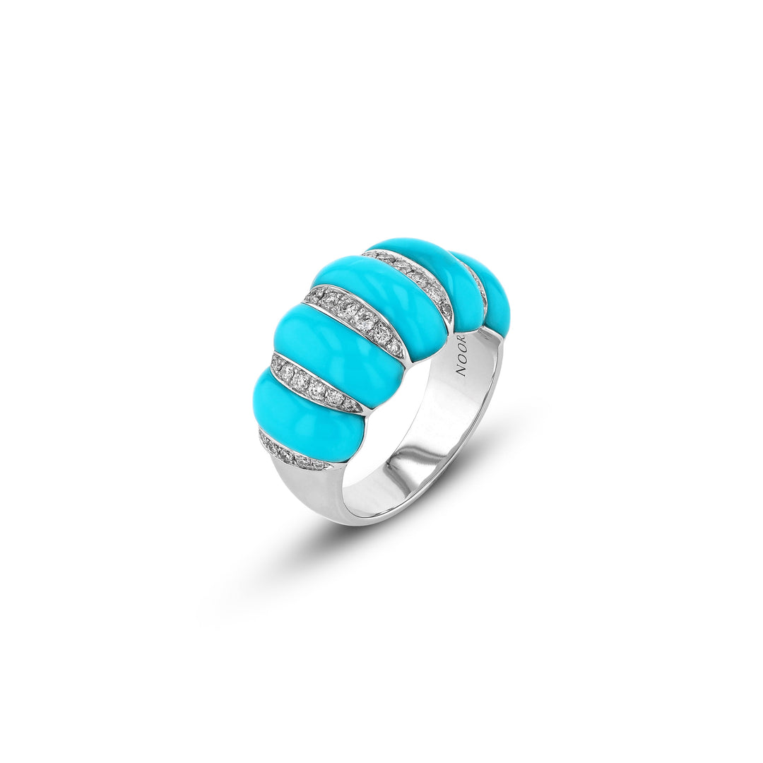 MALDIVIAN  RING - TURQUOISE - Noora Shawqi - Diamond Jewellery - The Maldives