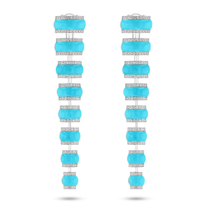 MALDIVIAN SHELL EARRINGS - TURQUOISE - Noora Shawqi - Diamond Jewellery - The Maldives