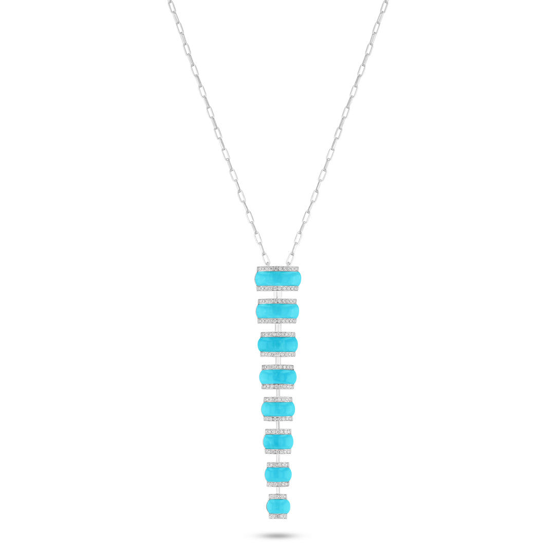 MALDIVIAN SHELL PENDANT - TURQUOISE - Noora Shawqi - Diamond Jewellery - The Maldives