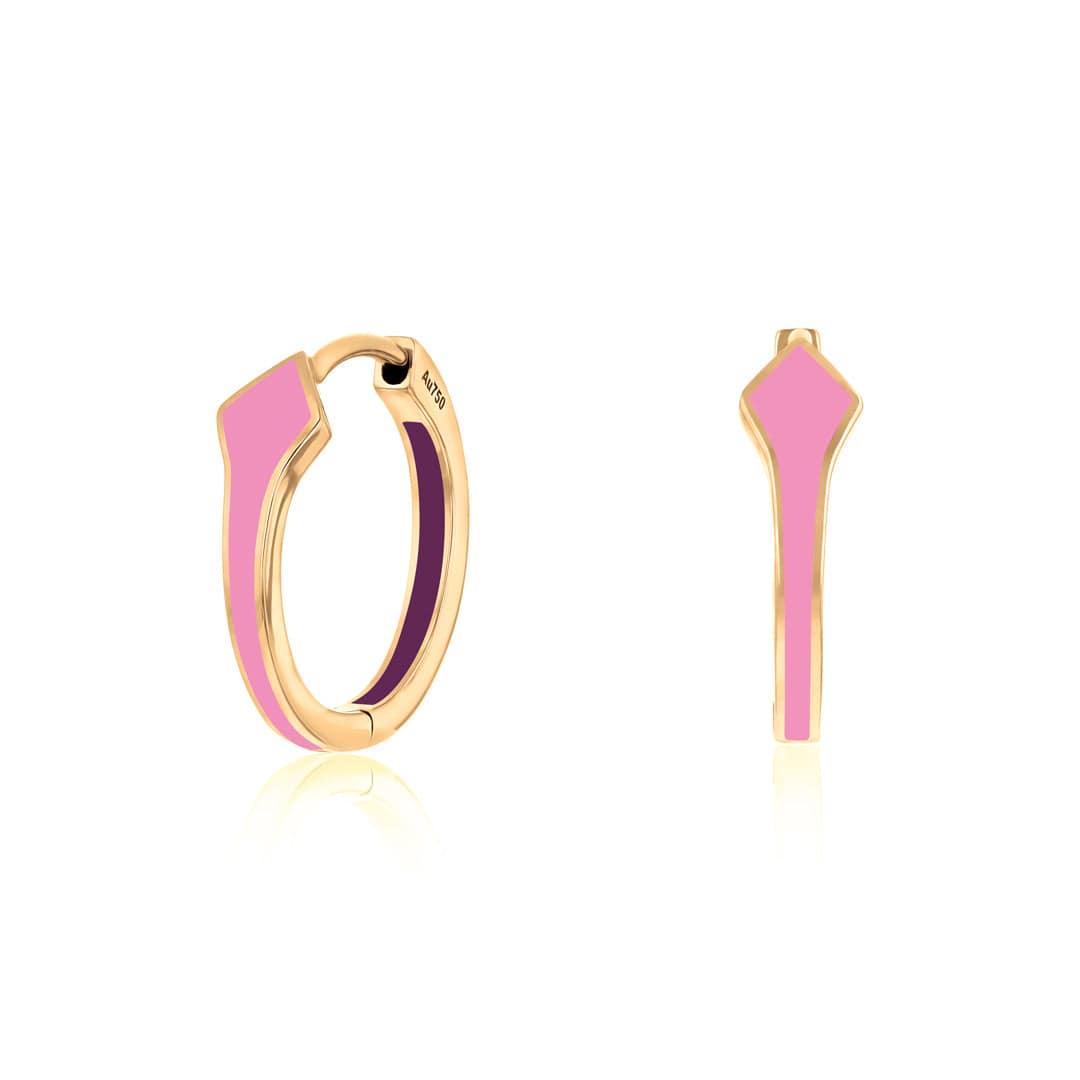 MINI MOSAIC HOOPS YELLOW GOLD - Main Image