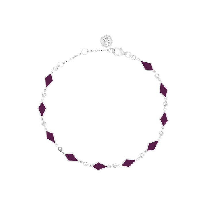 MOSAIC BRACELET WHITE GOLD - Noora Shawqi - Diamond Jewellery - Morocco