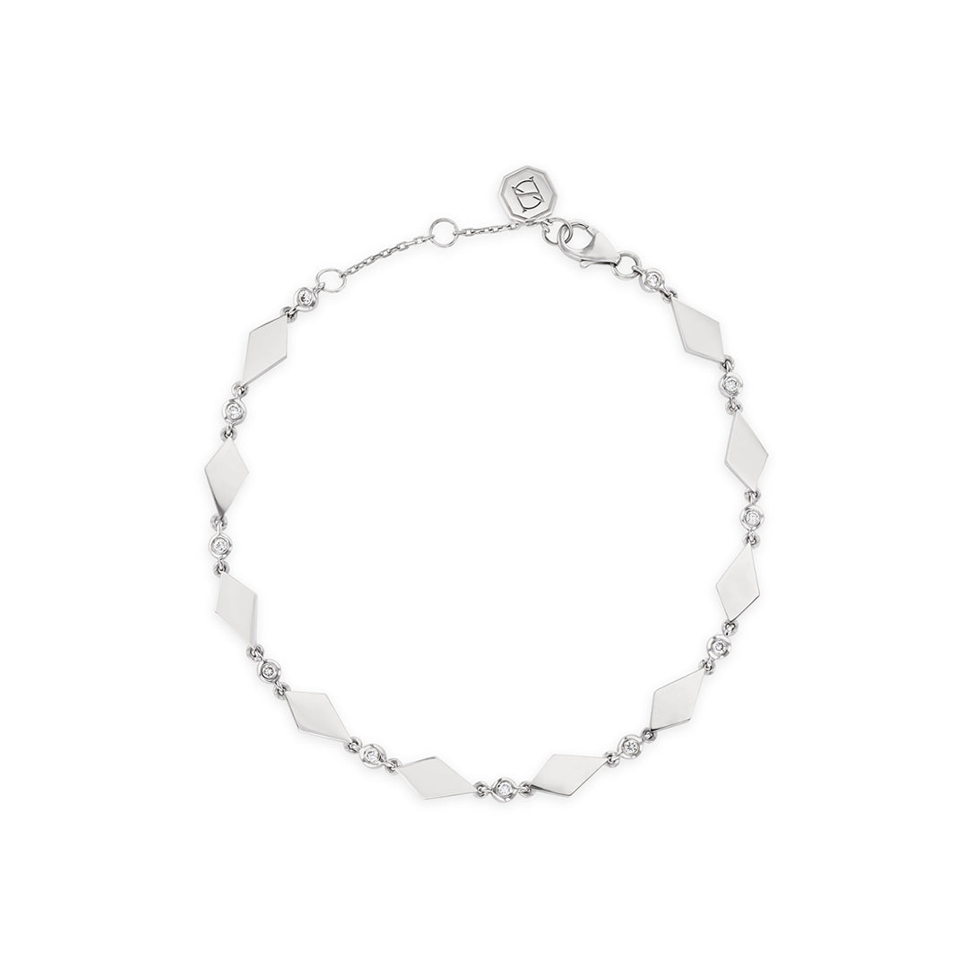 MOSAIC GOLD BRACELET - WHITE - Noora Shawqi - Diamond Jewellery - Morocco