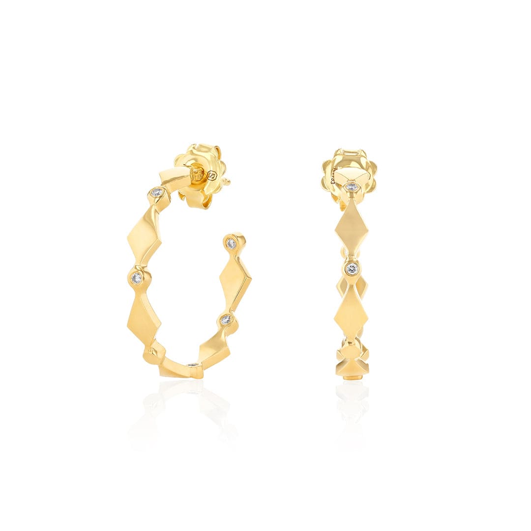 MOSAIC GOLD HOOPS YELLOW Noora Shawqi - Main Image