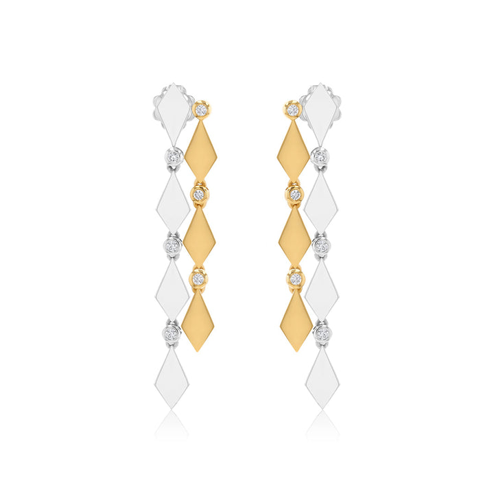 MOSAIC GOLD LONG EARRINGS - Noora Shawqi - Diamond Jewellery - Morocco