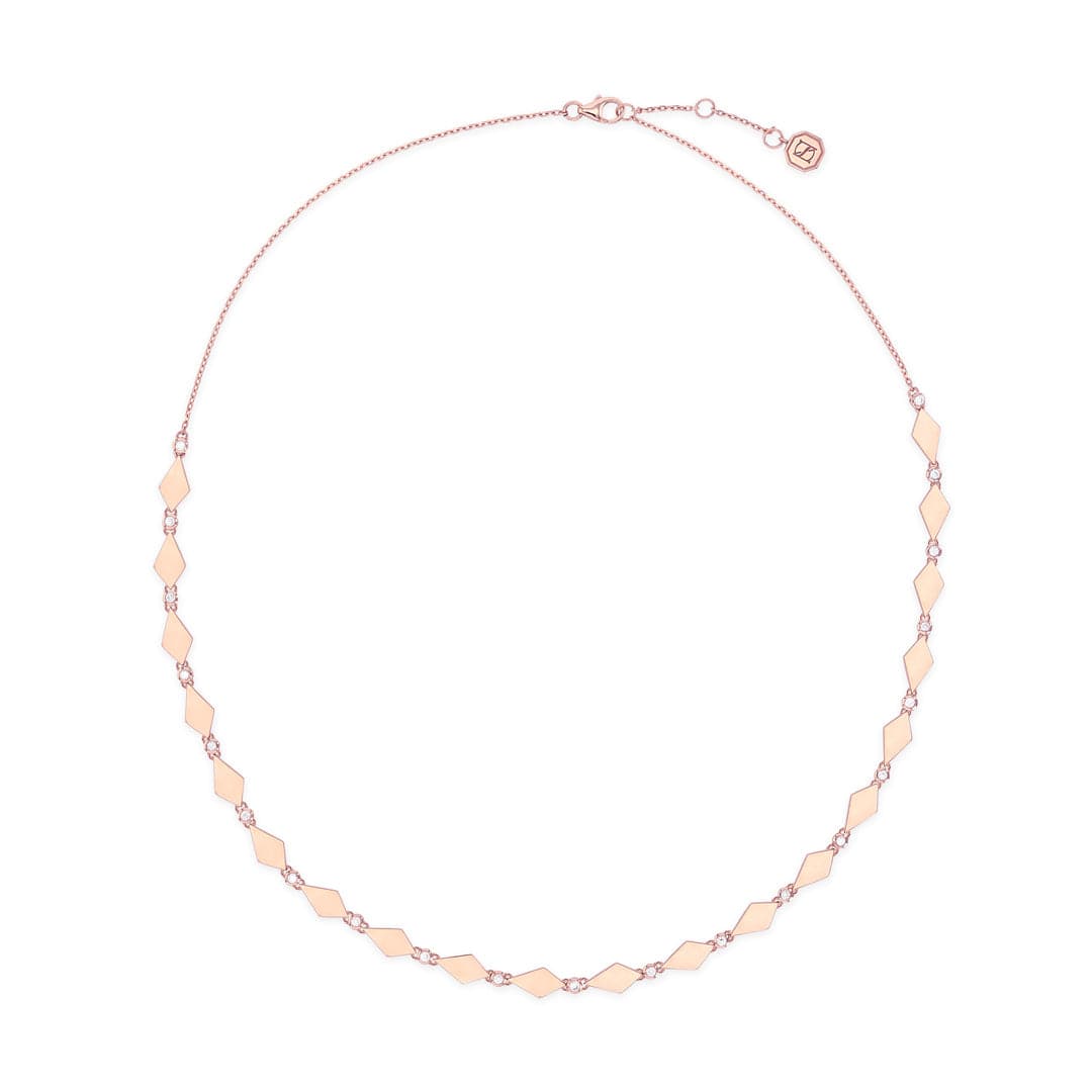 MOSAIC GOLD NECKLACE - ROSE - Noora Shawqi - Diamond Jewellery - Morocco