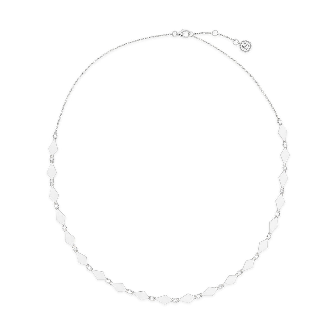 MOSAIC GOLD NECKLACE  - WHITE - Noora Shawqi - Diamond Jewellery - Morocco