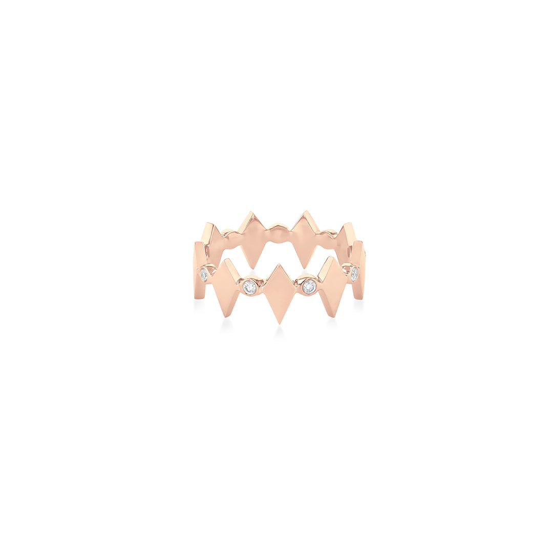 MOSAIC GOLD RING - ROSE - Noora Shawqi - Diamond Jewellery - Morocco