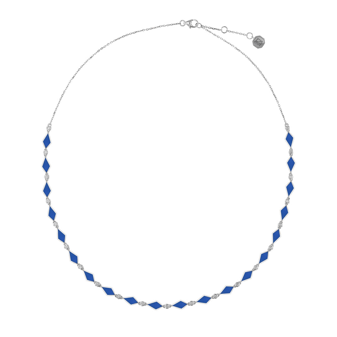 MOSAIC NECKLACE WHITE GOLD - Noora Shawqi - Diamond Jewellery - Morocco