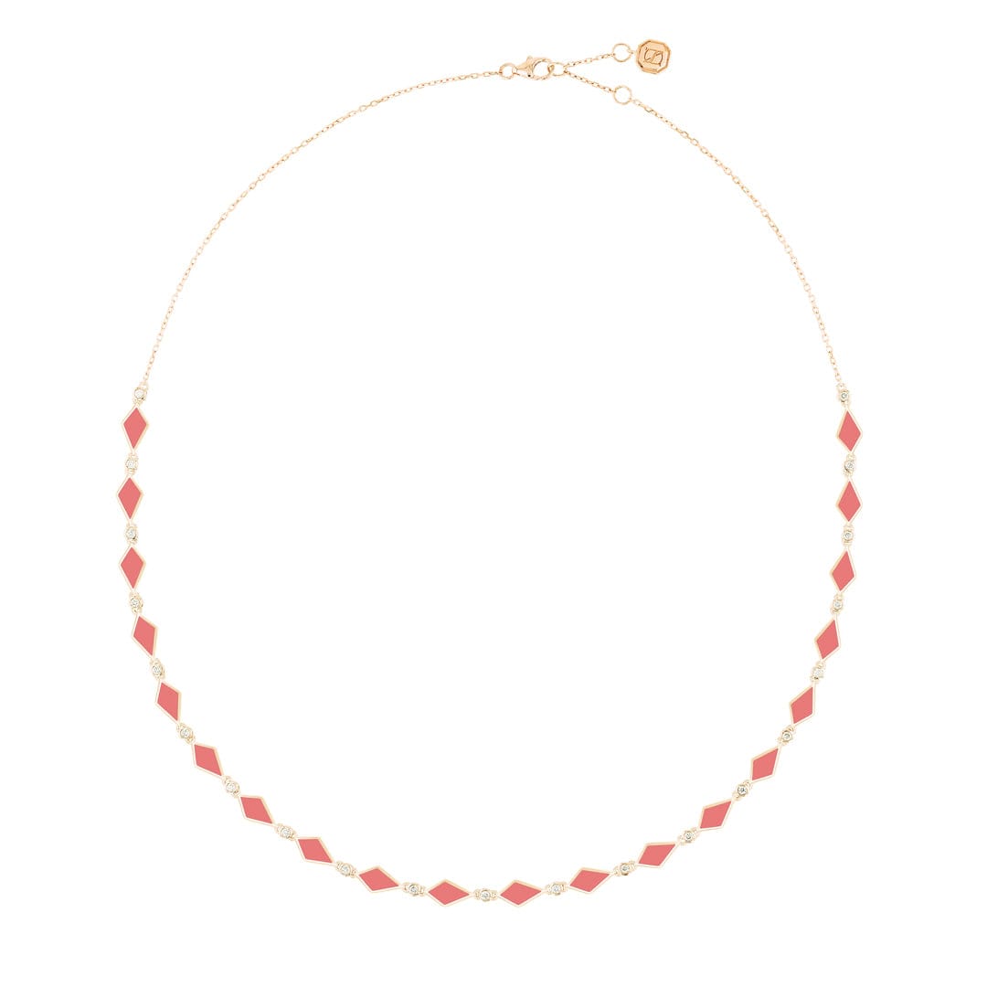 MOSAIC NECKLACE YELLOW GOLD - Noora Shawqi - Diamond Jewellery - Morocco