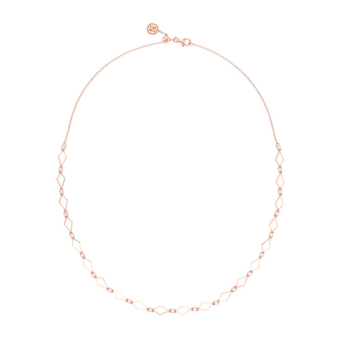 PINK OMBRE MOSAIC NECKLACE - Noora Shawqi - Diamond Jewellery - Morocco