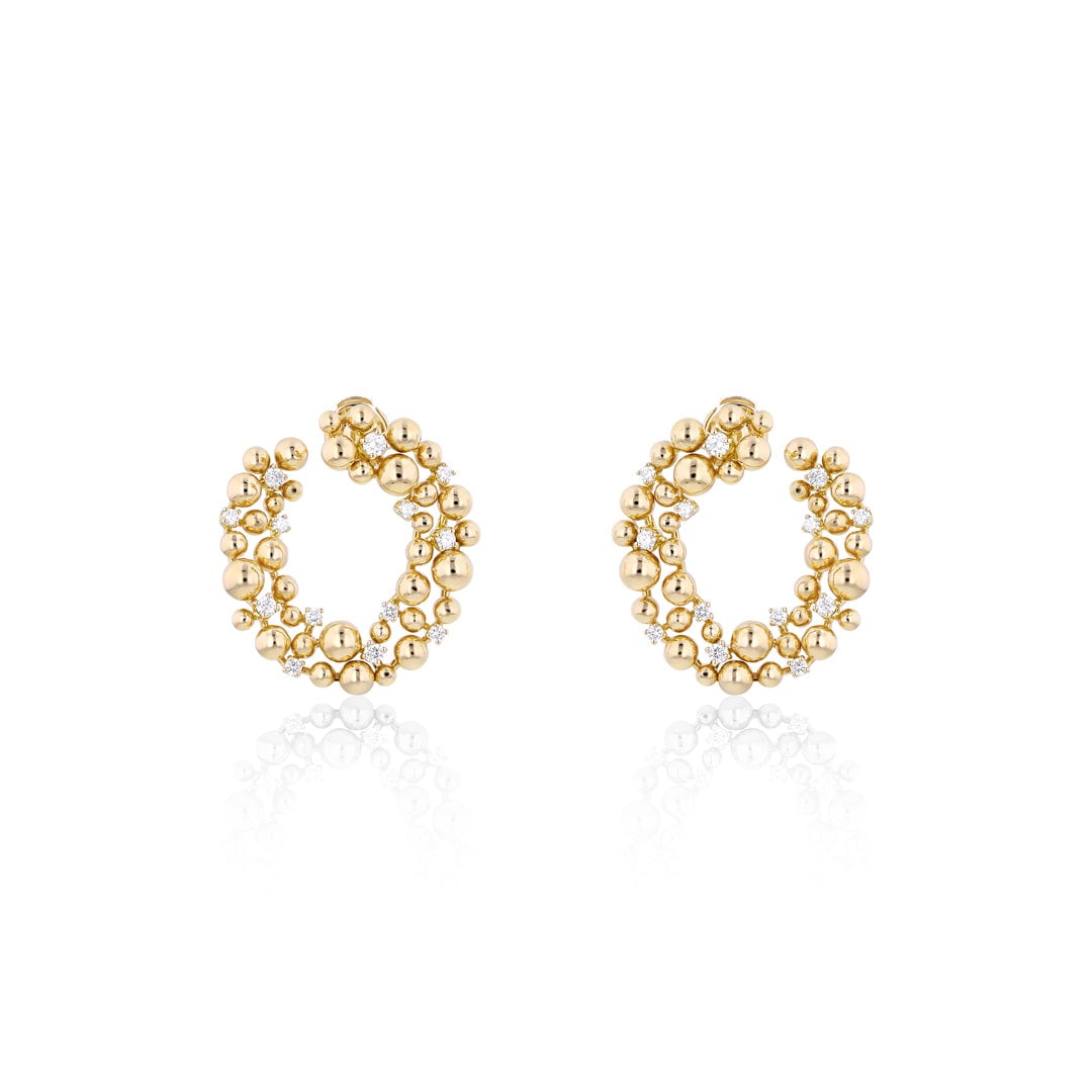 SHIBUYA ROUND EARRINGS - YELLOW - Noora Shawqi - Diamond Jewellery - Japan