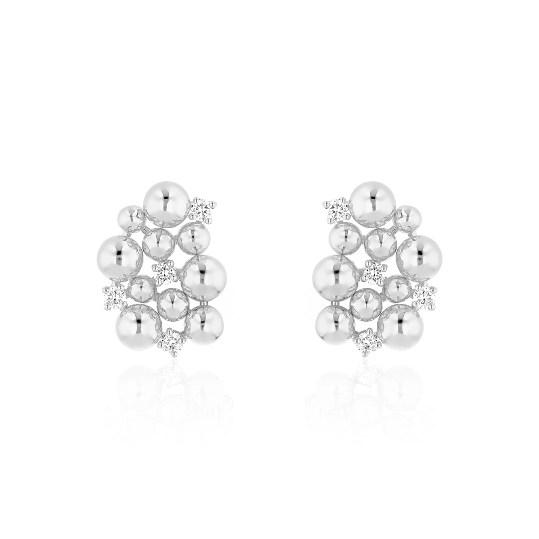 SHIBUYA STUDS - WHITE - Noora Shawqi - Diamond Jewellery - Japan