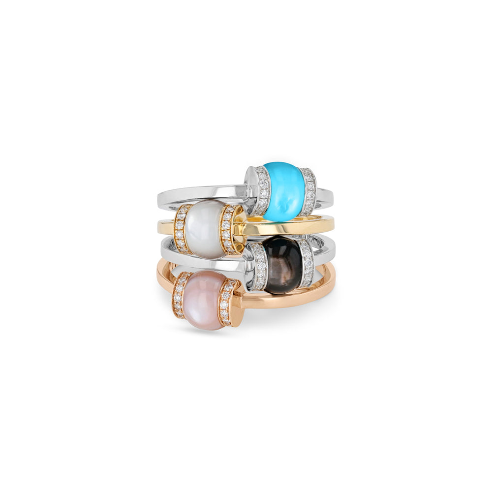 SINGLE CERITH RING - PINK MOTHER OF PEARL - Noora Shawqi - Diamond Jewellery - The Maldives