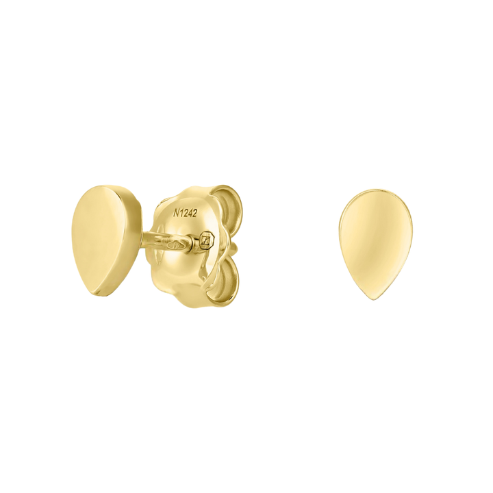 LIT PEAR SOLITAIRE EARRINGS - YELLOW GOLD