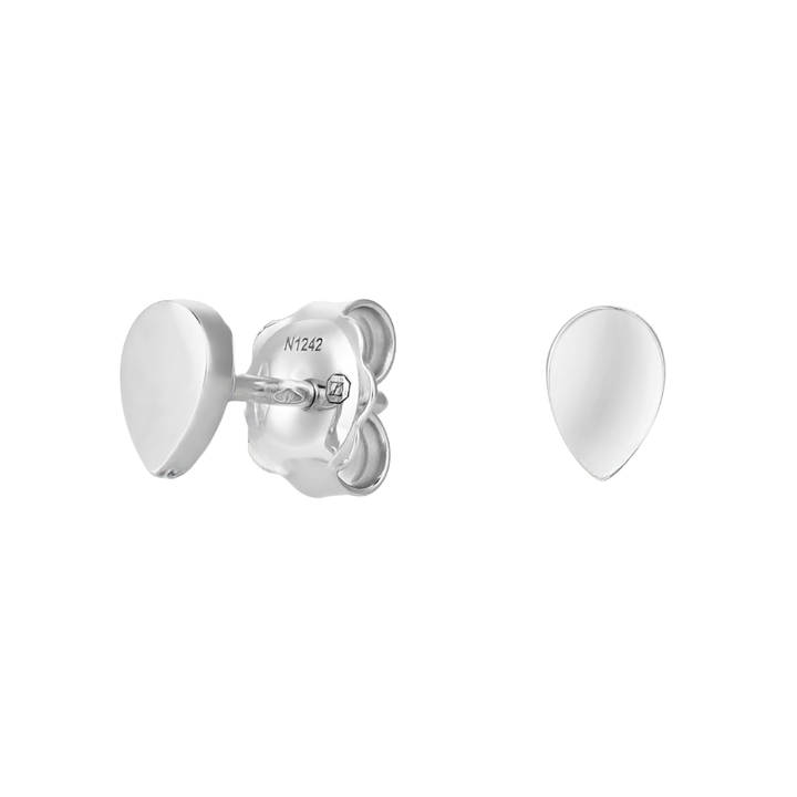 LIT PEAR SOLITAIRE EARRINGS - WHITE GOLD