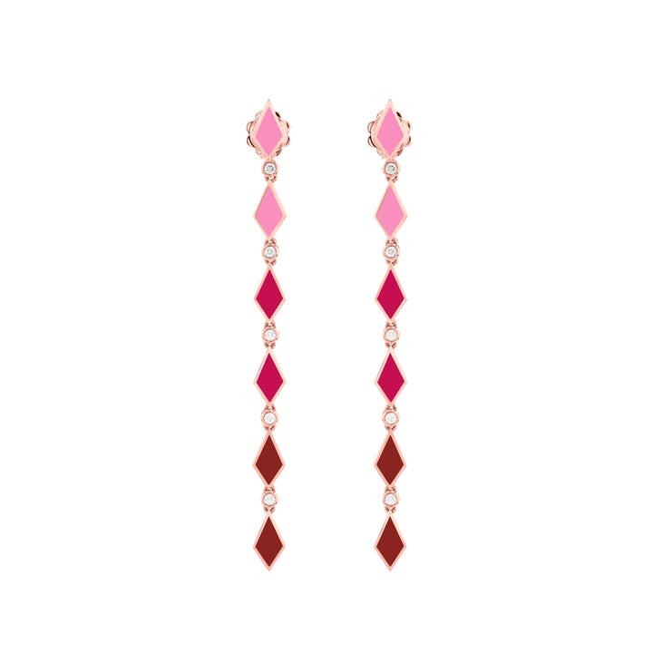 PINK OMBRE EARRINGS - Noora Shawqi - Diamond Jewellery - Morocco
