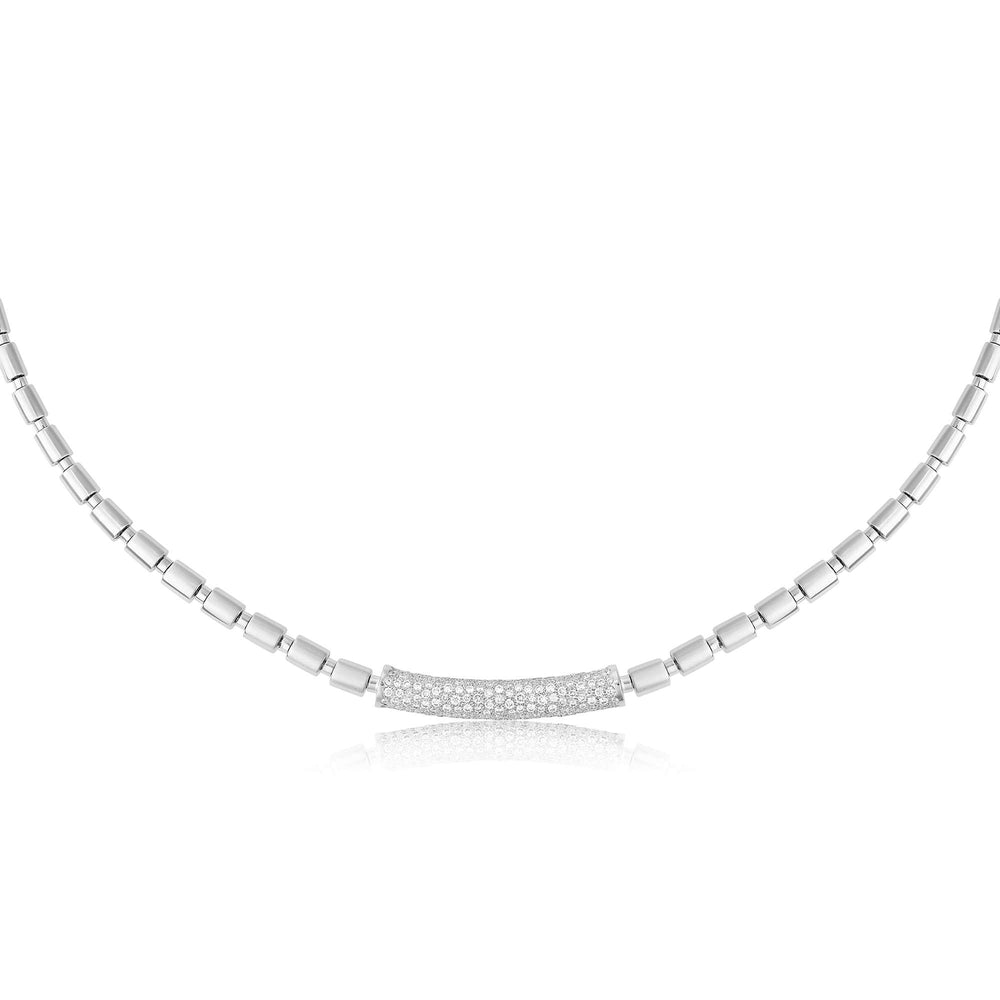 ITERU NECKLACE - WHITE GOLD - Noora Shawqi - Diamond Jewellery - The Nile