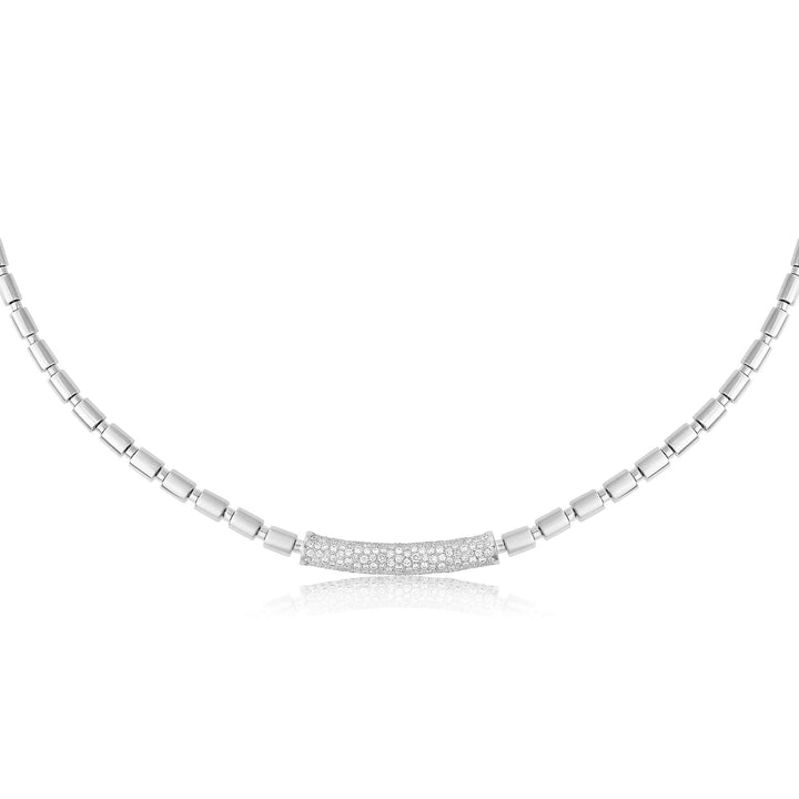 ITERU NECKLACE - WHITE GOLD - Noora Shawqi - Diamond Jewellery - The Nile