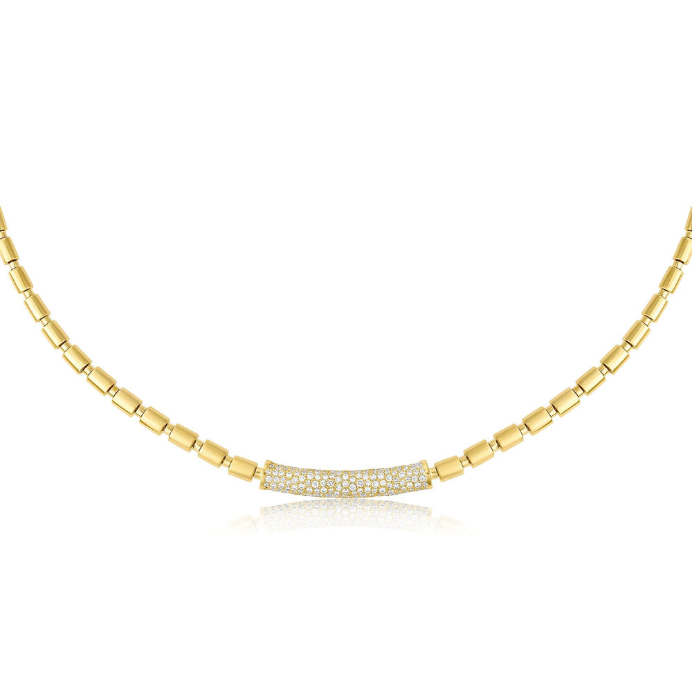 ITERU NECKLACE - YELLOW GOLD - Noora Shawqi - Diamond Jewellery - The Nile